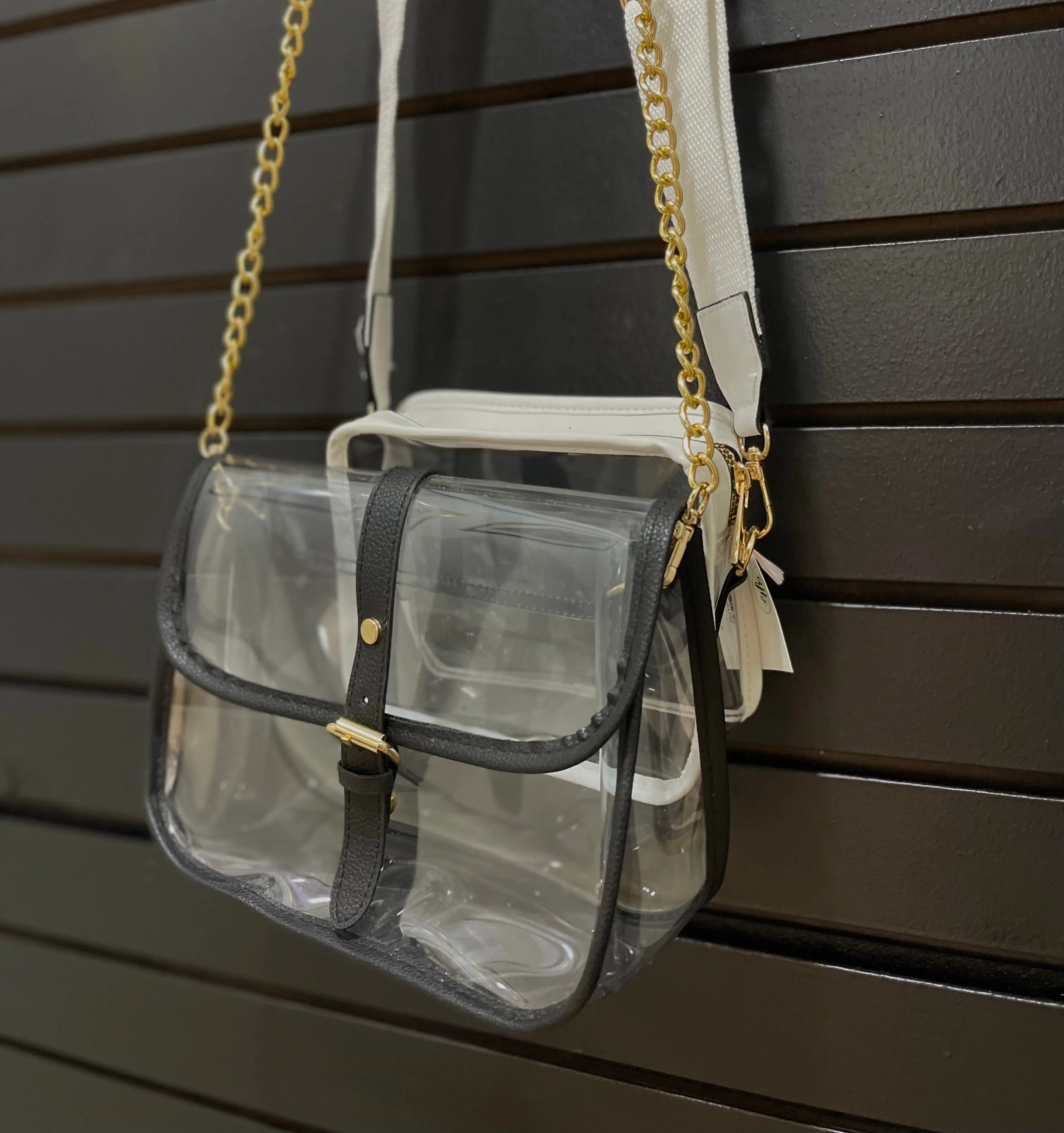 Tie Breaker Clear Crossbody Handbag