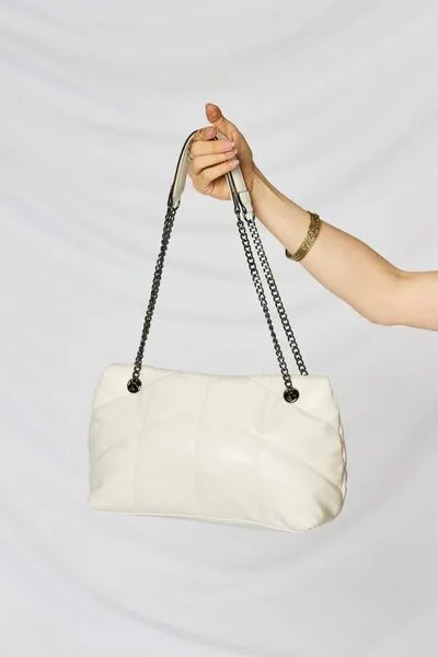 Vegan Leather Chain Handbag