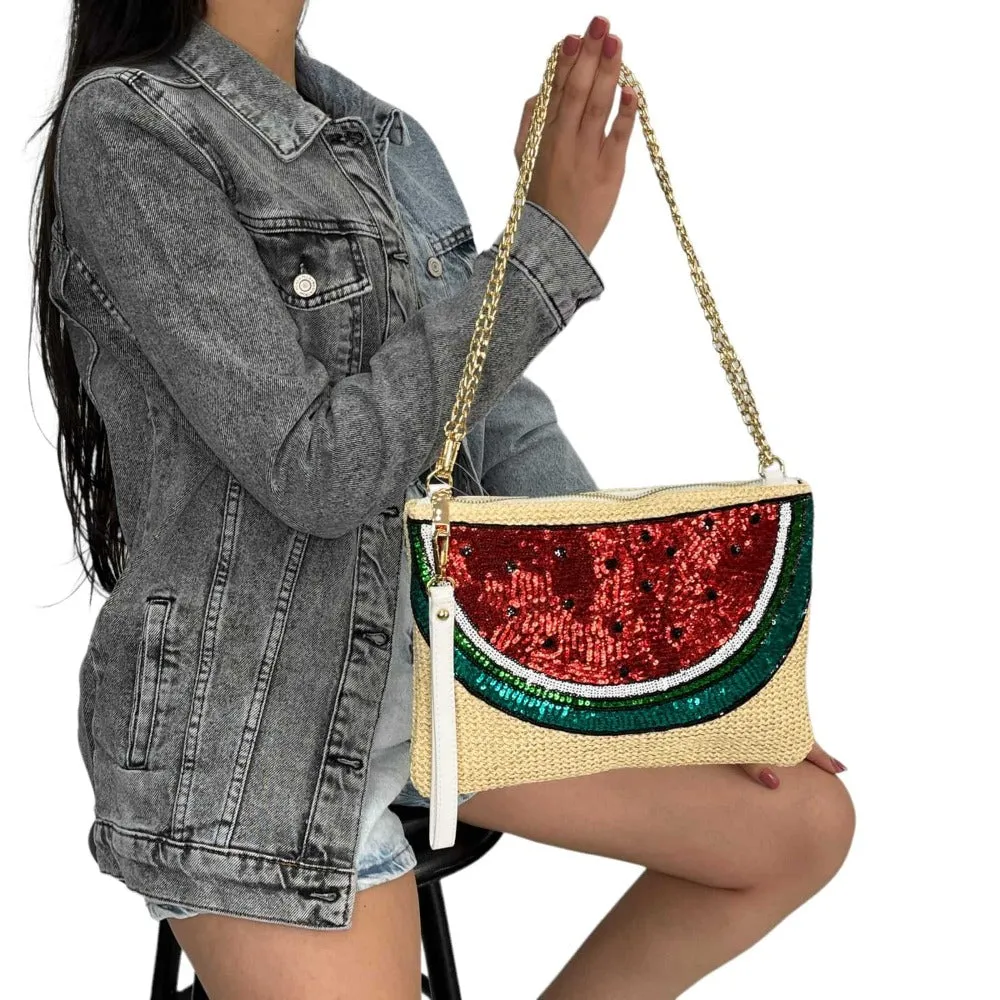 Watermelon Straw Bag S-93