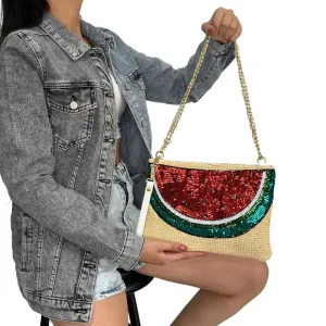 Watermelon Straw Bag S-93