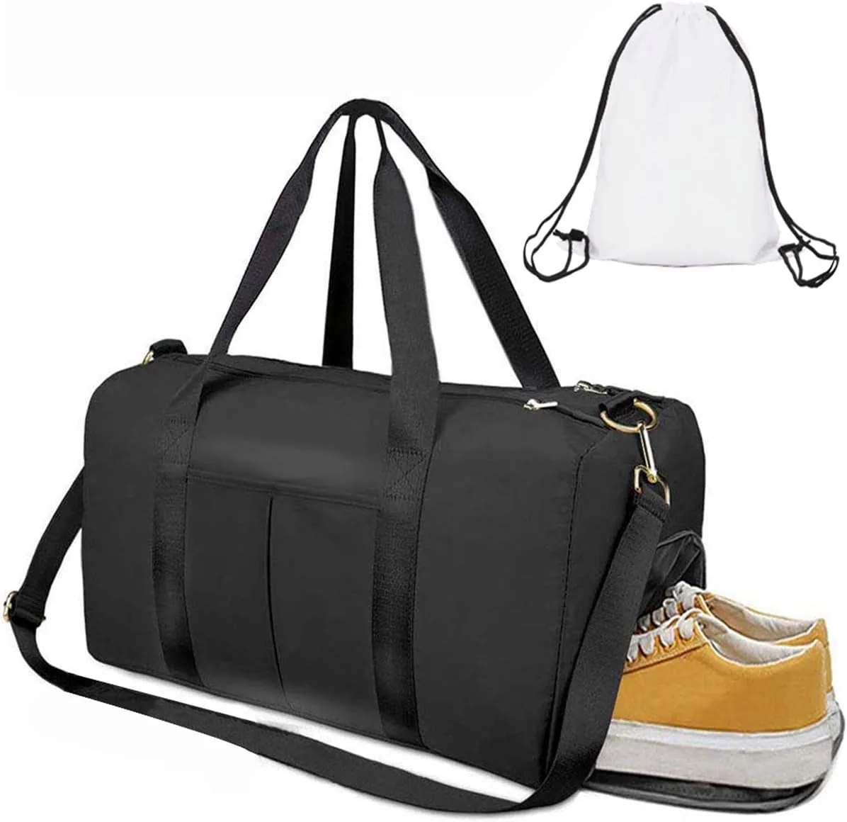with Backpack Gym (Black) Extra Large Dry Gym Bag Yoga Duffle Drawstring Sport Separated Bag Handbag Wet Duffle Flat-rate discount Bag IoT-powered Training Bag
