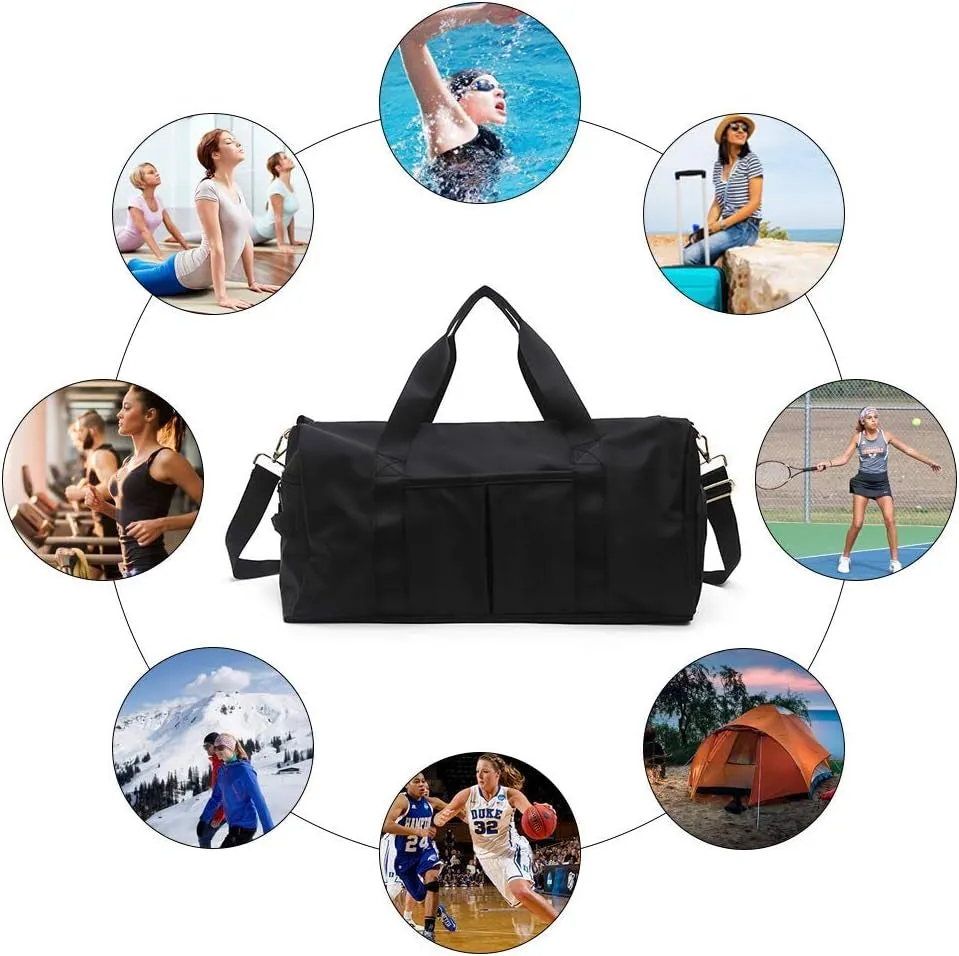 with Backpack Gym (Black) Extra Large Dry Gym Bag Yoga Duffle Drawstring Sport Separated Bag Handbag Wet Duffle Flat-rate discount Bag IoT-powered Training Bag