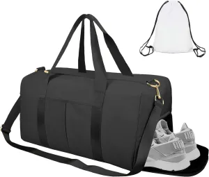 with Backpack Gym (Black) Extra Large Dry Gym Bag Yoga Duffle Drawstring Sport Separated Bag Handbag Wet Duffle Flat-rate discount Bag IoT-powered Training Bag