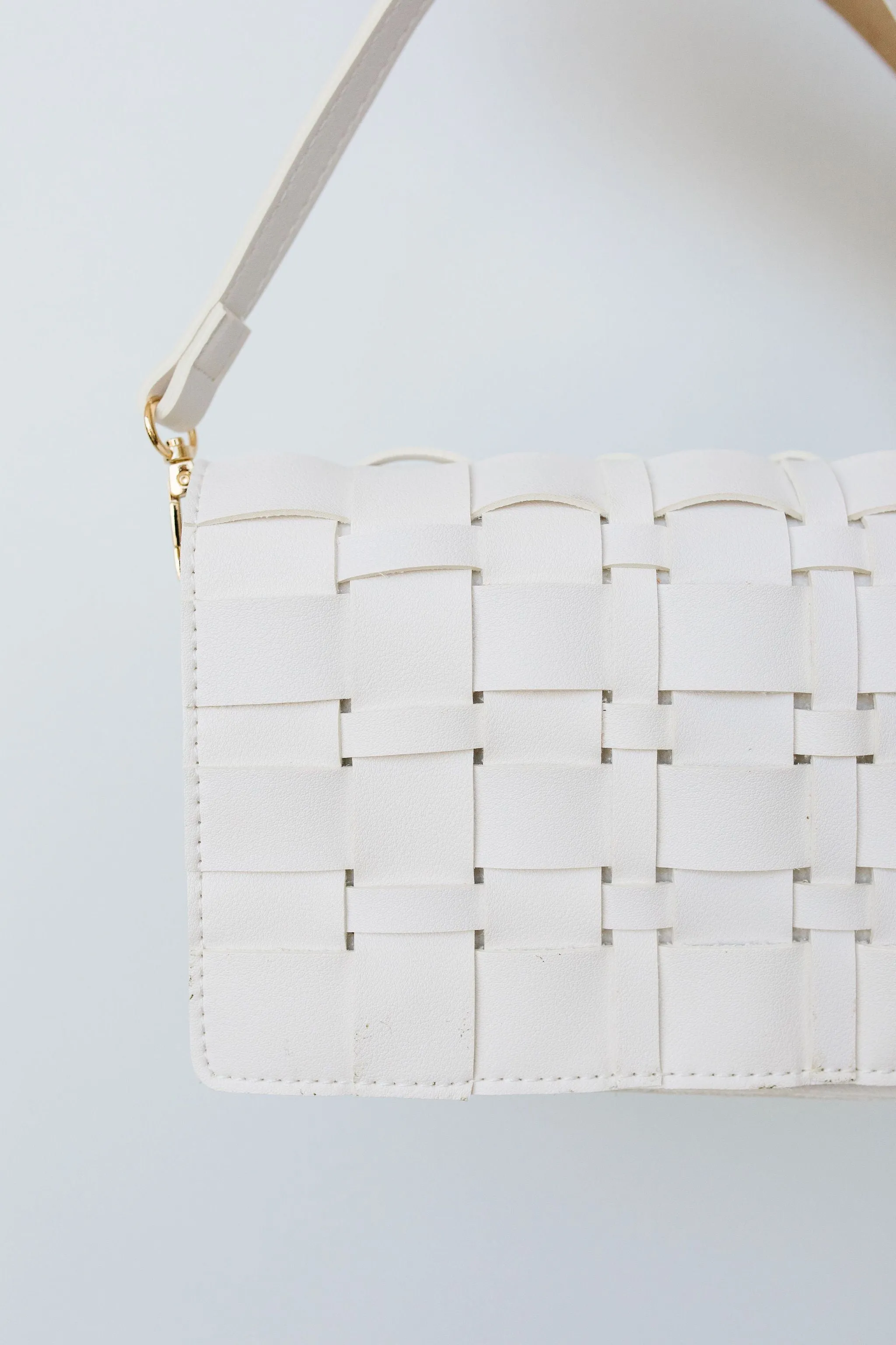 Woven Vegan Leather Clutch