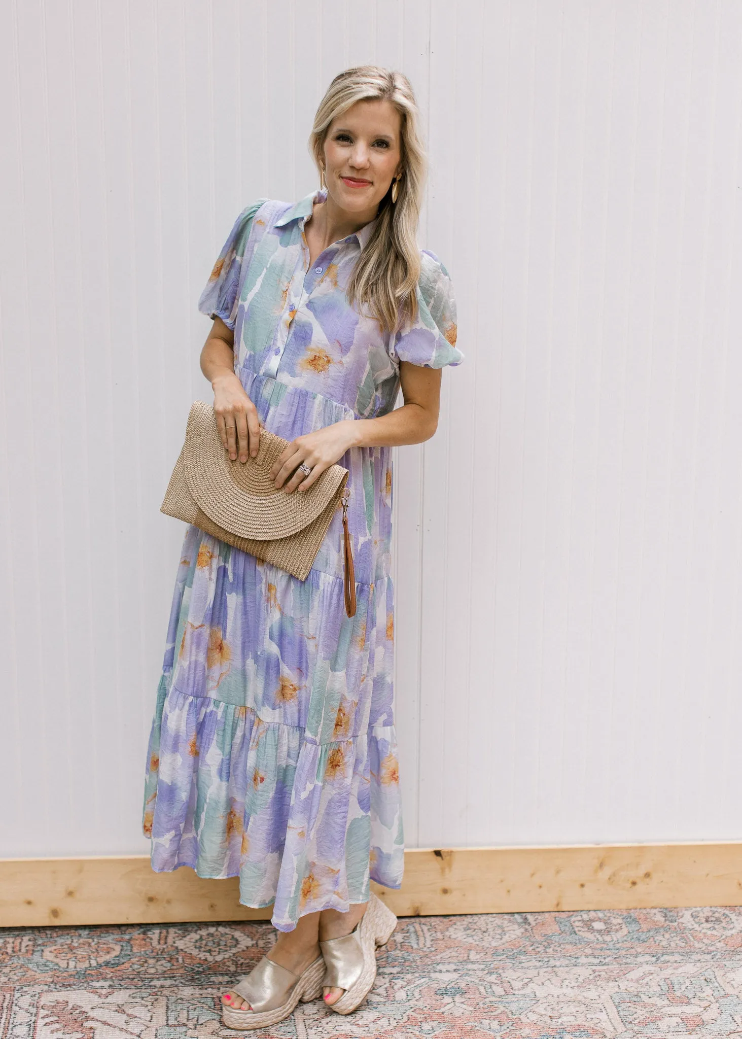 XZ Two Tone Straw Clutch Crossbody