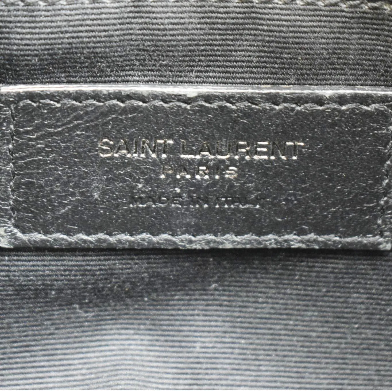 YVES SAINT LAURENT Lou Camera Chevron Leather Crossbody Bag Black